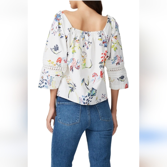 Tanya Taylor Stassi Floral Blouse Top Size 2 - Picture 3 of 7
